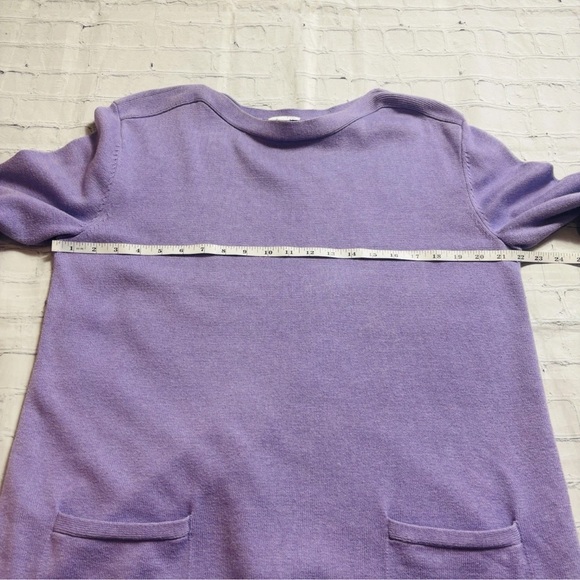 J. Jill Women's Merino Wool Blend Lavender Purple Pullover Tunic Sweater Size L - Picture 7 of 11